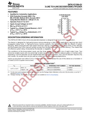 SN74LVC138AQDRQ1 datasheet  